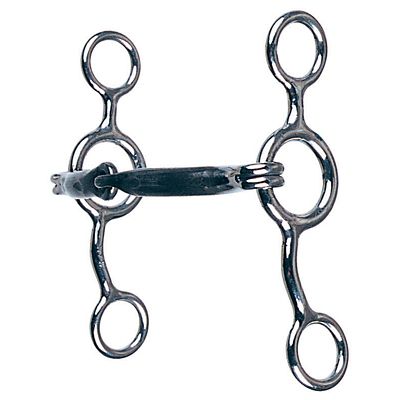 Reinsman 5 in. Shank Junior Cow Horse Sweet Iron Smooth Horse Bit, 5 in. Cheek, 5 in. Mouth, Stage B