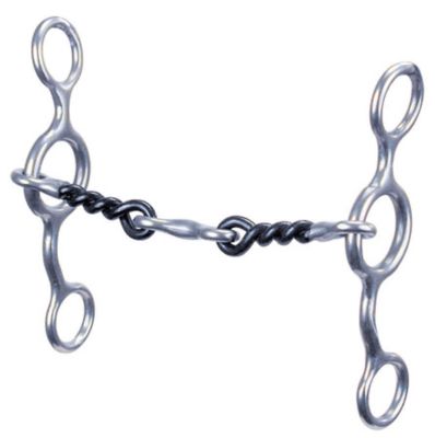 Reinsman 5 in. Shank Junior Cow Horse Sweet Iron Gag Bit, 5 in. Cheek, 5 in. Mouth, Stage B, 3/8 in.