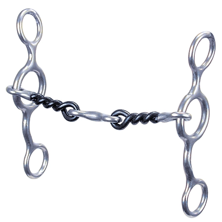 Reinsman 5 in. Shank Junior Cow Horse Sweet Iron Gag Bit, 5 in. Cheek, 5 in. Mouth, Stage B, 3/8 in.