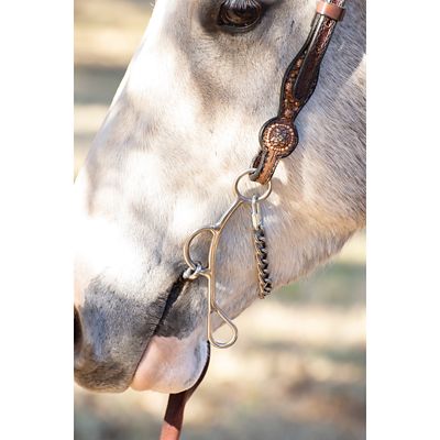 Image showing  6-1/2 in. Josey-Mitchell Sweet Iron Xtra Short Gag Bit, 6-1/2 in. Cheek, 5-1/2 in. Mouth, Stage C