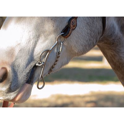 Image showing  6-1/2 in. Josey-Mitchell Sweet Iron Xtra Short Gag Bit, 6-1/2 in. Cheek, 5-1/2 in. Mouth, Stage C