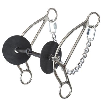 Reinsman 7-1/2 in. Josey Banana Short Shank Sweet Iron Gag Bit, 7-1/2 in. Cheek, 5-1/2 in. Mouth, Stage C