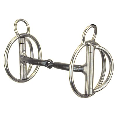Reinsman 3 in. Snaffle-Rockin S Sweet Iron Bit, 3 in. Cheek, 5-1/2 in. Mouth, Stage A