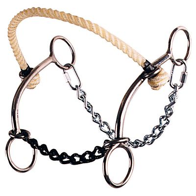 Reinsman 6.5 in. Johnson Sweet Iron Hackamore Pony Bit, 6-1/2 in. Cheek, 4-1/2 in. Mouth, Stage E