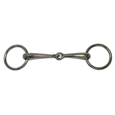 Diamond R Loose Ring Nickel-Plated Snaffle Bit, 2 in. Cheek, 4 in. Mouth