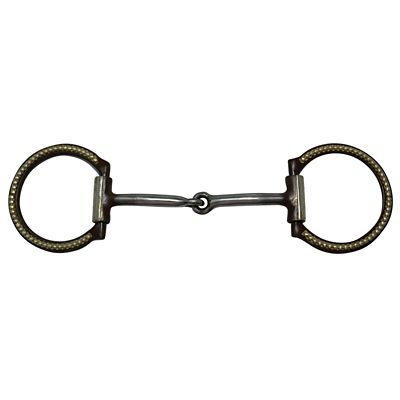 Diamond R Fixed Ring Copper Snaffle Bit, 3 in. Cheek, 5 in. Mouth