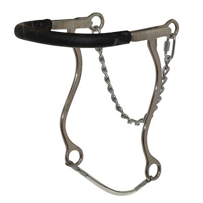 Diamond R 8 in. Mechanical Rubber Hackamore Bit, 8 in. Cheek