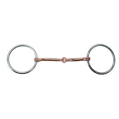 Diamond R Loose Ring Copper Snaffle Bit, 3 in. Cheek, 5 in. Mouth