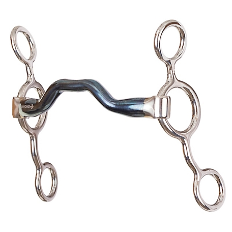 Diamond R 5 in. Junior Cow Horse Solid Low Port Bit, 5 in. Cheek, 5 in. Mouth, Stage B
