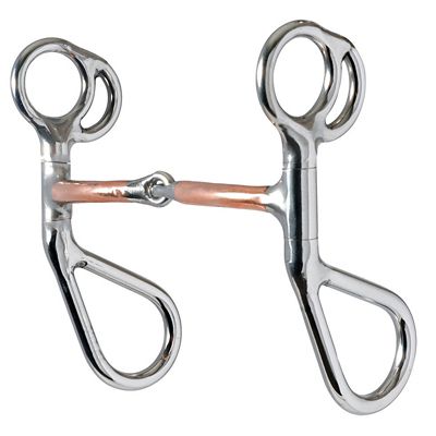 Diamond R 6 in. Copper Mouth Colt Bit, 6 in. Cheek, 5 in. Mouth