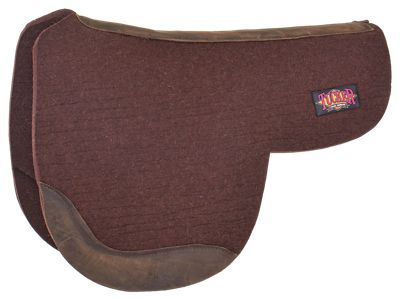 Tucker Apex Equitation Saddle Pad Wool Bottom Brown Leather