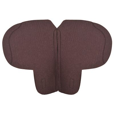 Image showing  Apex Equitation Saddle Pad Wool Bottom Brown Leather