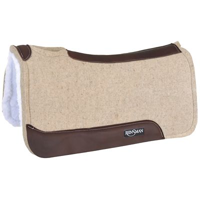 Reinsman Apex 100 Wool Saddle Pad, Fleece Bottom