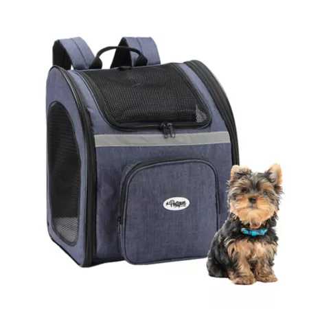 Petique The Backpacker Pet Carrier Denim Small Pet Carriers