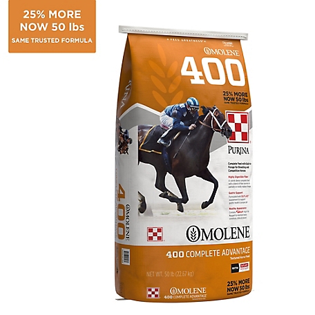 Purina Omolene 400 Complete Advantage Horse Feed 50 lb. Bag