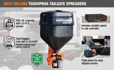 Image showing  SaltDogg 4.4 cu. ft. Capacity 30 ft. Electric Poly Tailgate Spreader with Vertical Auger for 2 in. Receivers