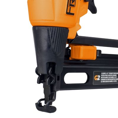 Image showing  2nd Generation Pneumatic 16 ga. 2-1/2 in. Straight Finish Nailer with Metal Belt Hook and 1/4 in. NPT Air Connector