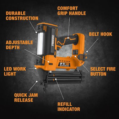 Image showing  18 ga. 2 in. 20V Cordless Brad Nailer, Tool Only, 1,400 Shots/Charge