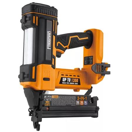 Freeman 3-in-1 Cordless Nailer/Stapler 16/18 Gauge 2 in 20V Tool Only 1 300 Shots/Charge Nail Guns