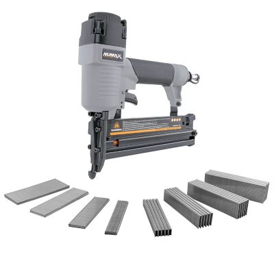 Numax 18-Gauge 2 in. Pneumatic 2-in-1 Brad Nailer and Stapler with Fasteners, 4,000 ct.