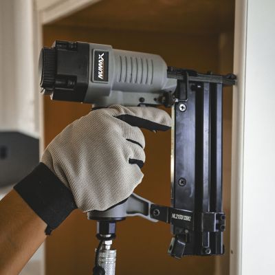 Image showing 8 th Numax 18-Gauge 2 in. Pneumatic 2-in-1 Brad Nailer and Stapler with Fasteners, 4,000 ct.