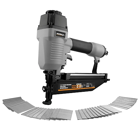 Numax Pneumatic 16 ga. 2-1/2 in. Straight Finish Nailer with Nails, 2,000 ct.
