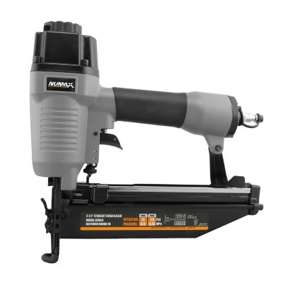 Image showing  Pneumatic 16 ga. 2-1/2 in. Straight Finish Nailer with Nails, 2,000 ct.