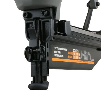 Image showing  Pneumatic 16 ga. 2-1/2 in. Straight Finish Nailer with Nails, 2,000 ct.