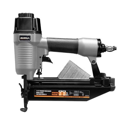Image showing 5 th Numax Pneumatic 16 ga. 2-1/2 in. Straight Finish Nailer with Nails, 2,000 ct.