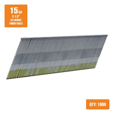 Image showing  15 ga. 2-1/2 in. Tape Collated Stainless Steel Angle Finish Nails, 1000 ct.