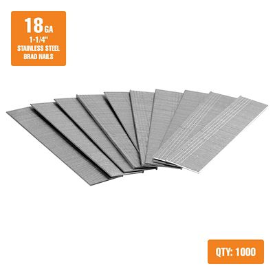 Image showing  1-1/4 in. 18 ga. Glue Collated Stainless Steel Brad Nails, 1,000 ct.
