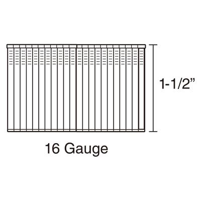 Freeman 1-1/2 in. 16-Gauge Glue Collated Stainless Steel Straight Finish Nails, 1,000 ct.