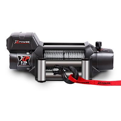 XPOWER Non-Integrated Electric Winch, 12,000 lb., Steel Rope