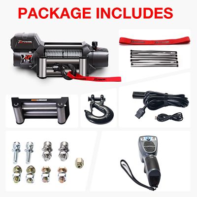 Image showing 5 th XPOWER Non-Integrated Electric Winch, 12,000 lb., Steel Rope