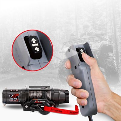 Image showing 5 th XPOWER 12V ATV/UTV Electric Winch, 5,000 lb. Synthetic Rope