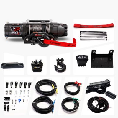 Image showing 6 th XPOWER 12V ATV/UTV Electric Winch, 5,000 lb. Synthetic Rope