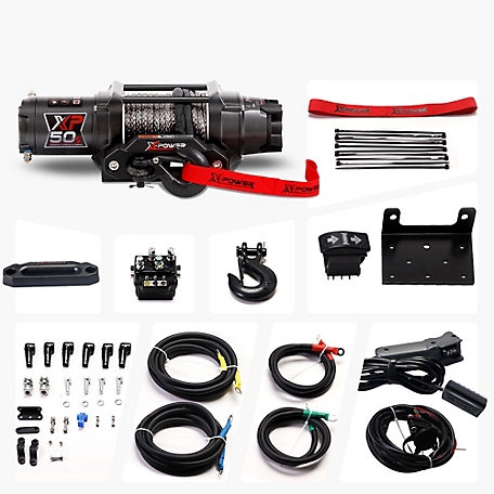XPOWER 12V ATV/UTV Electric Winch, 5,000 lb. Synthetic Rope at Tractor  Supply Co.