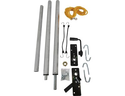 Image showing  6.5 ft. x 18 ft. Dump Tarp Roller Kit, Black Mesh