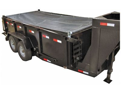 Image showing  6.5 ft. x 15 ft. Dump Tarp Roller Kit, Black Mesh