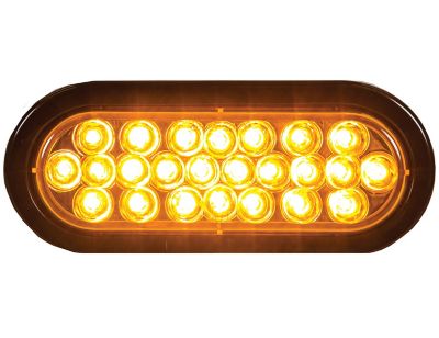Image showing  6 in. Amber Oval LED Strobe Light