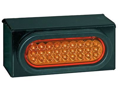 Image showing  6 in. Amber Oval LED Strobe Light