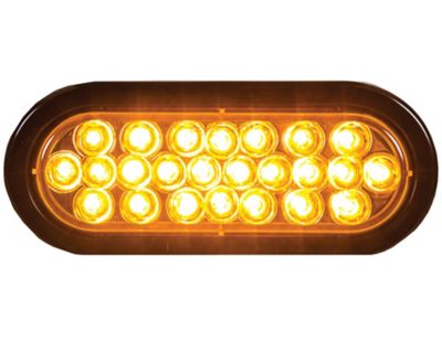 Image showing  6 in. Amber Oval LED Strobe Light