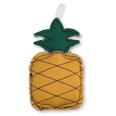 JMP Sustainable Pineapple-Shaped Canvas and Jute Dog Chew Toy
