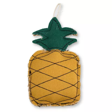 Country Living Durable Canvas and Jute Pineapple Dog Chew Toy Dog Plush Toys