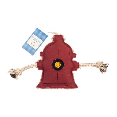 JMP Sustainable Fire Hydrant Canvas and Jute Dog Chew Toy