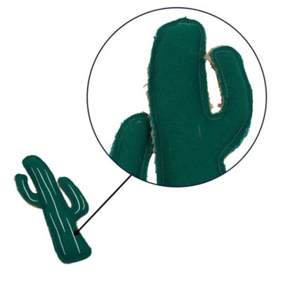 Image showing 5 th Country Living Sustainable Cactus-Shaped Canvas and Jute Dog Chew Toy