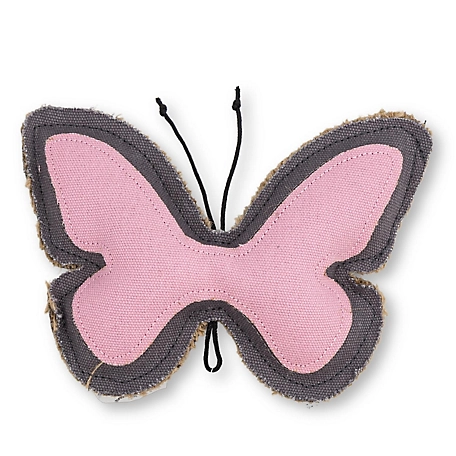 JMP Sustainable Butterfly-Shaped Canvas and Jute Dog Chew Toy