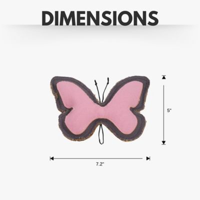 Image showing  Sustainable Butterfly-Shaped Canvas and Jute Dog Chew Toy