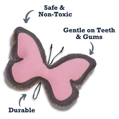 Image showing 6 th Country Living Sustainable Butterfly-Shaped Canvas and Jute Dog Chew Toy