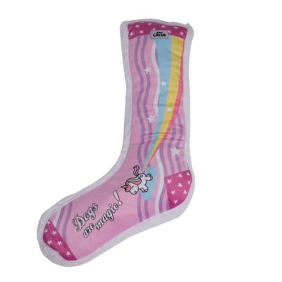 Image showing  Squeaking Unicorn Comfort Plush Sock Dog Toy